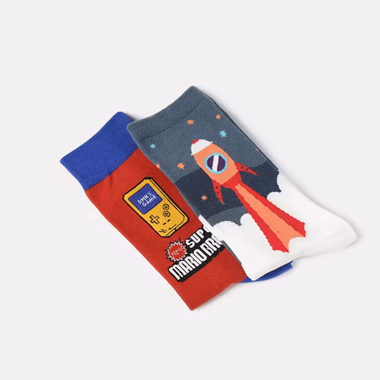 도매 멋진 다채로운 고품질 일일 면 맞춤형 파란색 양말